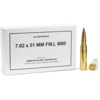 Armscor Precision Inc 7.62x51mm NATO 147 Grain Full Metal Jacket Brass Cased Rifle Ammunition