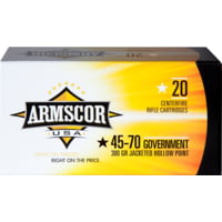 Armscor Precision Inc ArmscorUSA .45-70 Government 300 Grain Jacketed Hollow Point Brass Cased Rifle Ammunition