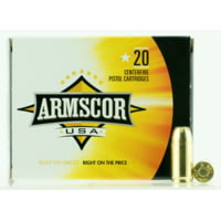 Armscor Precision Inc USA .380 ACP 95 Grain Jacketed Hollow Point Brass Cased Pistol Ammunition