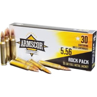 Armscor Precision Inc 5.56x45mm NATO 55 Grain Full Metal Jacket Brass Cased Rifle Ammunition