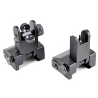 AT3 Tactical AR-15 Flip-Up Spring-Assisted Backup Mounted Iron Sights w/ Front/Rear Set