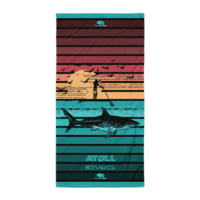 Atoll Board Co. Towel - Paddle Boarder and Shark - Paddle Boarder and Shark 18B97F5E