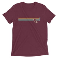 Atoll Board Co Short sleeve t-shirt with Atoll Fin Graphic - Maroon Triblend, 2XL - Maroon Triblend,2XL A41920E0