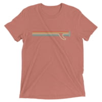 Atoll Board Co Short sleeve t-shirt with Atoll Fin Graphic - Mauve Triblend, 2XL - Mauve Triblend,2XL C48191EB