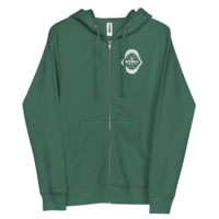 Atoll Board Co Unisex Fleece Zip Up Hoodie with Atoll Shark Fossil Graphic - Alpine Green, XL - Alpine Green,XL 8A80BF39