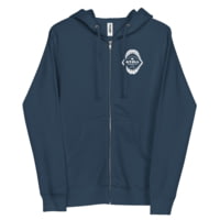 Atoll Board Co Unisex Fleece Zip Up Hoodie with Atoll Shark Fossil Graphic - Navy, XL - Navy,XL D7F72B3C