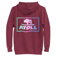 Atoll Board Co Unisex Hoodie with Atoll Color Blend Graphic - Maroon, 3XL - Maroon,3XL 49354F9A
