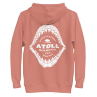 Atoll Board Co Unisex Hoodie with Atoll Shark Fossil Graphic - Dusty Rose, S - Dusty Rose,S 295D3F74
