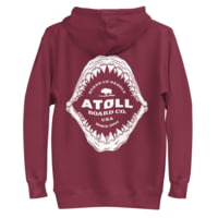 Atoll Board Co Unisex Hoodie with Atoll Shark Fossil Graphic - Maroon, 3XL - Maroon,3XL 00C22721