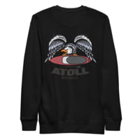 Atoll Board Co Unisex Premium Sweatshirt with Atoll Eagle Graphic - Black, 2XL - Black,2XL 0D2F457A