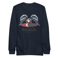 Atoll Board Co Unisex Premium Sweatshirt with Atoll Eagle Graphic - Navy Blazer, 3XL - Navy Blazer,3XL AEC9A692