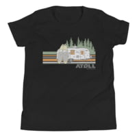 Atoll Board Co Youth Short Sleeve T-Shirt with Atoll Campsite Graphic - Black, XL - Black,XL A57BE3C1
