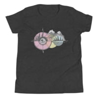 Atoll Board Co Youth Short Sleeve T-Shirt with Atoll Compass Graphic - Dark Grey Heather, XL - Dark Grey Heather,XL B75C39FB