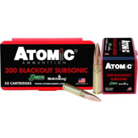 Atomic 00465 Rifle Subsonic 300 Blackout 220 Gr Hollow Point Boat Tail 50 Bx/ 10