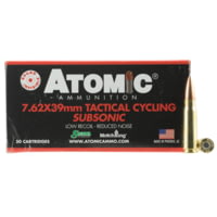 Atomic 00474 Rifle Subsonic 7.62x39mm 220 Gr Hollow Point Boat Tail (HPBT) 50 Bx