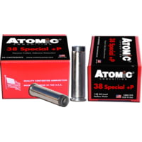 Atomic Ammunition Atomic Ammo .38 Special +p 148gr. Wc Up-side-down 20-pack