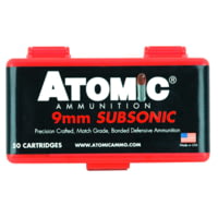 Atomic Ammunition Atomic Ammo 9mm Luger Subsonic 147gr. Bonded Jhp