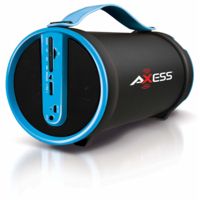AXESS Portable Bluetooth Indoor/Outdoor 2.1 Hi-Fi Cylinder Loud Speaker