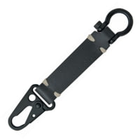Baladeo Colonel Keychain Carabiner with Black Leather