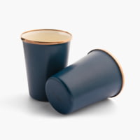Barebones Enamel 2-Tone Tall Cup Set Indigo Blue 50710BA9
