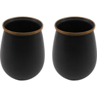Barebones Charcoal Enamel Tumbler Set