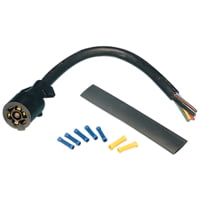 Bargman 7 Way Molded Trailer End With 1' Cable