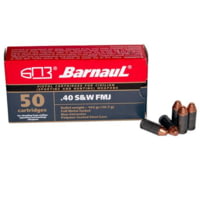 BarnauL Polycoated Steel Case Rifle Ammunition .40 S&amp;W 165 gr FMJ 984 fps