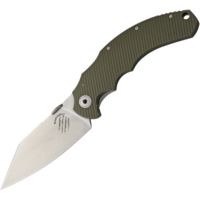 Bastinelli Creations Big Dragotac Framelock Green Folding Knife
