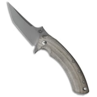 Bastinelli Creations Gecko Frame Lock Gray Ti/Canvas Micarta 3.35 SW*DISC* CD57C0D2