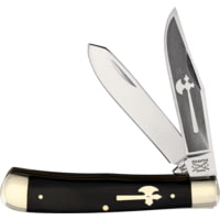 Battle Axe Buffalo Horn EDC Trapper 4.13in Folding Knife