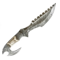 Battling Blades Double Bladed Tracker High Carbon Damascus Steel Blade Hunting Knife