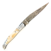 Battling Blades Folding Pocket High Carbon Damascus Steel Bone Handle 8in Knife