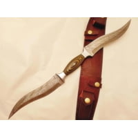 Battling Blades Haladie Khaladi High Carbon Damascus Steel Double Blade Dagger Sword