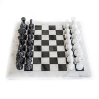 Battling Blades Marble Chess Set White And Black Marble Chess Board With Pieces