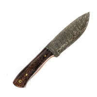 Battling Blades Skinning Red Skinner High Carbon Damascus Steel Dark Wood Knife 10