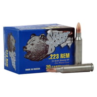 Bear Ammunition Silver Bear .223 Remington 55gr. Hp Zinc Plated 20-pack