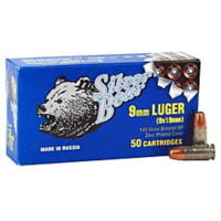 Bear Ammunition Silver Bear 9mm Luger 145gr Hollow-point Zinc Plated 50pk