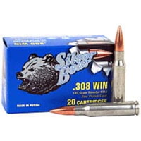 Bear Ammunition Silver Bear Ammo .308 Win. 145gr. Fmj Zinc Plated 20-pack