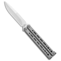 Bear Ops Bear Song VIII Butterfly Knife Gray Bayonet 4.5 Satin *DISC* 39C31BAB