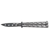 Bear &amp; Son Cutlery 5 In. Silver Butterfly Powder Coated Trainer