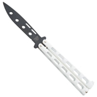 Bear &amp; Son Cutlery 5 In. White Butterfly Powder Coated Trainer