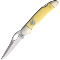 Bear &amp; Son Cutlery Lockback Yellow Delrin 3.25 in Carbon Steel Folding Knife