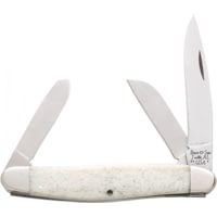 Bear &amp; Son Cutlery Stockman White Smooth Bone Folding Knife