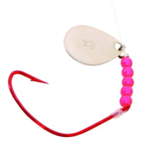 BearPaw Flicker Snelled Hook, Wide Gap, Kahle Red, 12in Mono