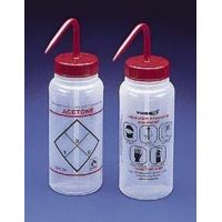 Bel-Art Safety Wash Bottles, Low-Density Polyethylene, Wide Mouth 116462458 500 Ml (17 oz.) Capacity, Pack of 6