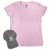 Beretta Women's Cap &amp; T-shirt 2 Extra Large-Large Roll-up Combo Grey/Pink