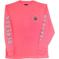 Beretta Women's Double Logo L-sleeve T-shirt Pink Xxlarge