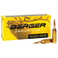 Berger Berger Elite Hunter 6.5mm PRC 156 grain Jacketed Soft Point Boat Tail (JSPBT) Brass Cased Rifle Ammunition