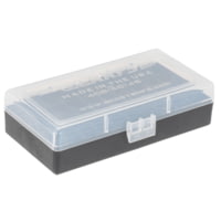Berrys 67425 408 Ammo Box 40 S&amp;W,45 ACP 50rd Clear Lid W/Black Bottom