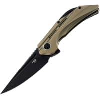 Bestech Knives Vigil Framelock Gold 3.25 in Stainless Steel Folding Knife